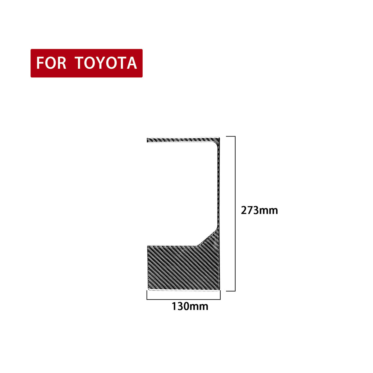 Prepreg Dry Carbon 3*3 3K Carbon Fiber Interior Gear Shift Outer Frame Overlay Trim for Toyota Tundra XK50 Facelift 2014-2021