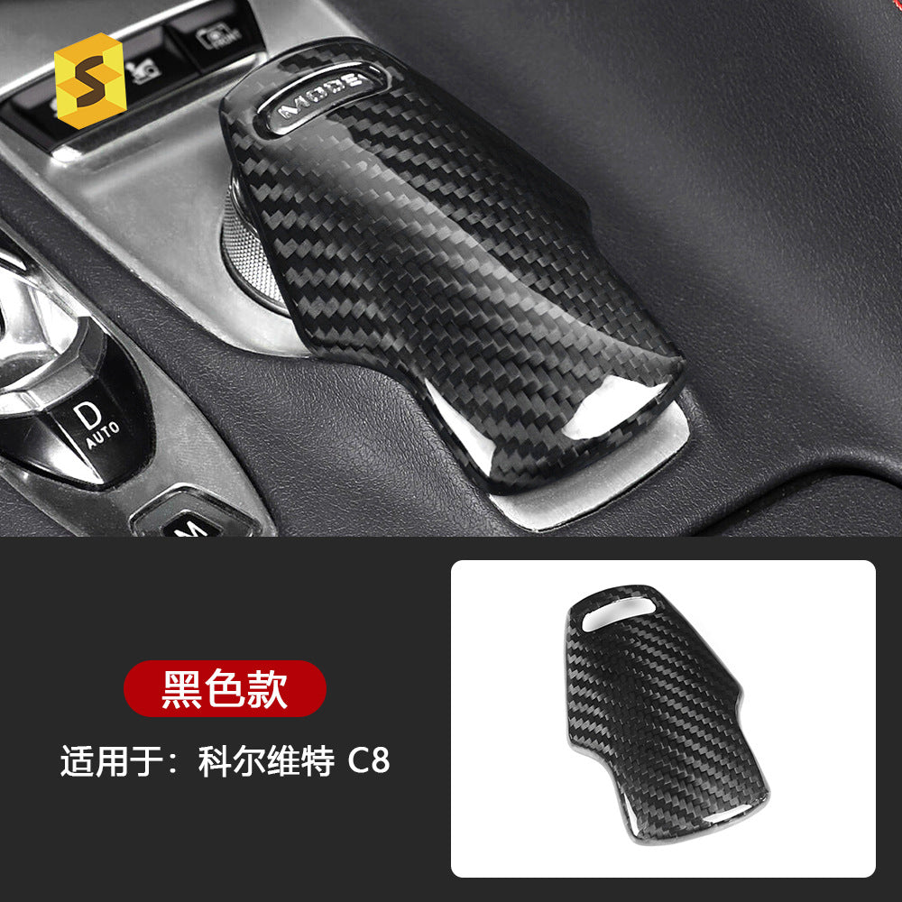 Real Carbon Fiber Gear Shift Knob Cover for Corvette C8 (2020 - 2023)