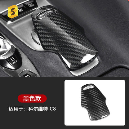 Real Carbon Fiber Gear Shift Knob Cover for Corvette C8 (2020 - 2023)