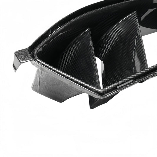 Dry Carbon Fiber Front Bumper Vents & Fog Light Trim (R44 Style, Pair) for BMW M3 / M4 G80 / G82 / G83