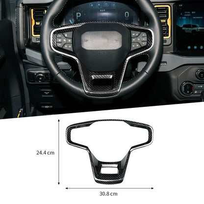 Real Carbon Fiber Steering Wheel Trim for Ford Bronco