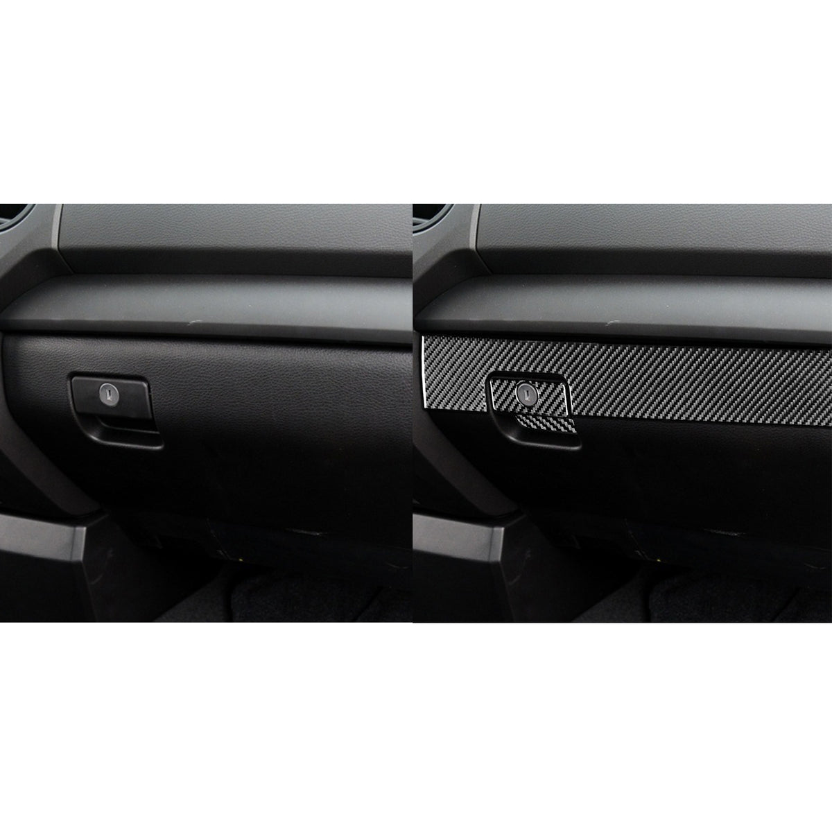 Prepreg Dry Carbon 3*3 3K Carbon Fiber Interior Passenger Side Glove Box Cover Trim for Toyota Tundra XK50 Facelift (2014-2021)