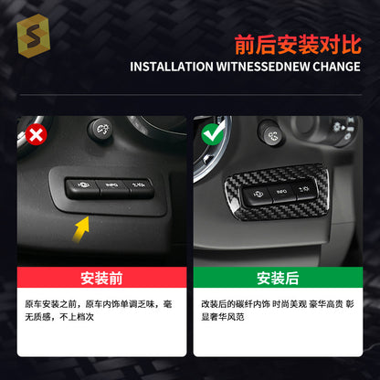 Real Carbon Fiber HUD Switch Frame Trim for Chevrolet Camaro