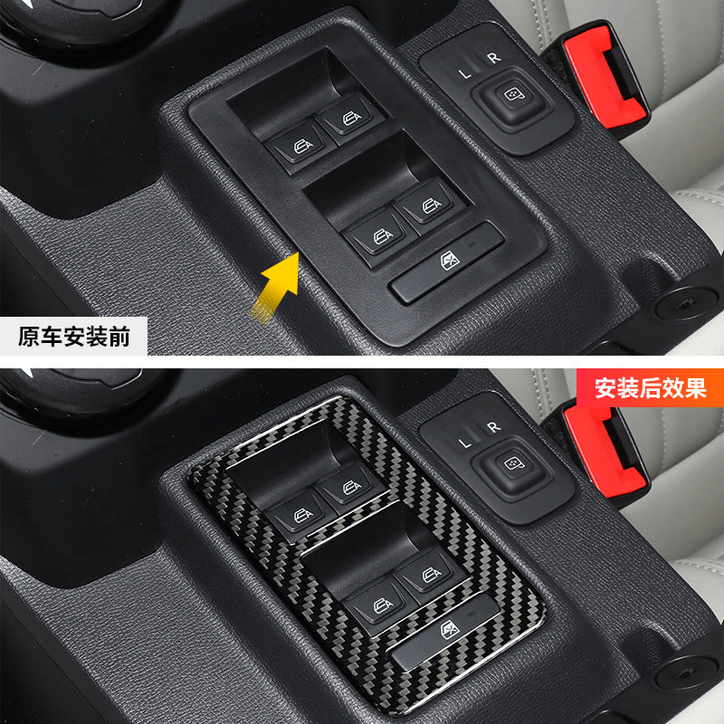 Real Carbon Fiber Window Switch Trim for Ford Bronco (2021 - 2025)