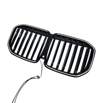 LED Illuminated Front Grille for BMW X7 G07 (2023 - 2026), Glossy Black