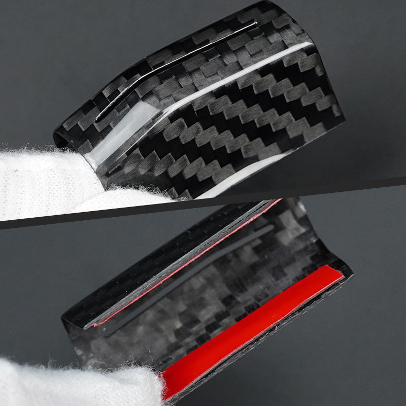 Real Dry Carbon Fiber Gear Shift Knob Cover for BMW 5 Series G60 / G68, i5, M5, X3 (2024 - 2025)