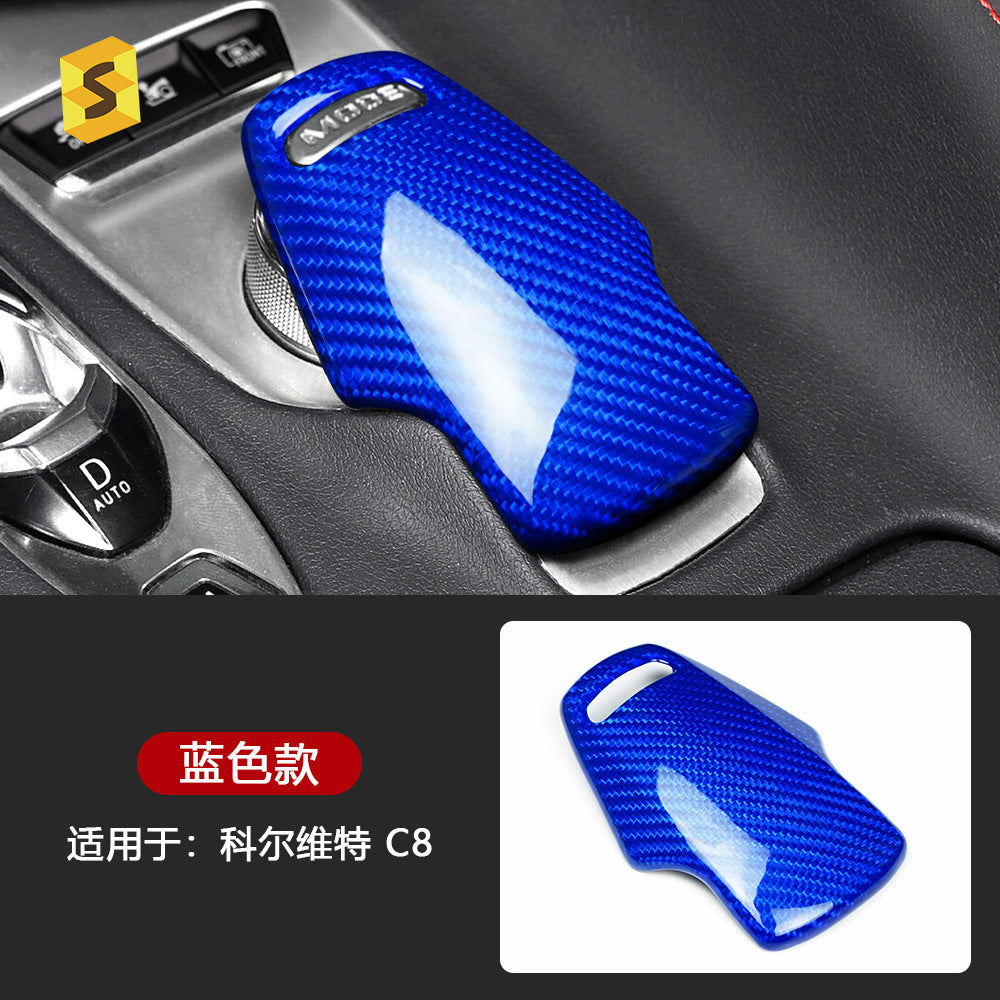 Real Carbon Fiber Gear Shift Knob Cover for Corvette C8 (2020 - 2023)