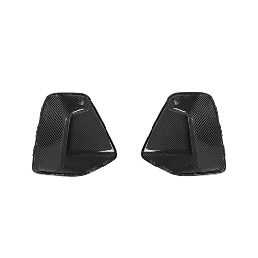 MP Style Carbon Fiber Front Bumper Vents & Fog Light Trim Kit for BMW 5 Series G60 / G68 (2024+)