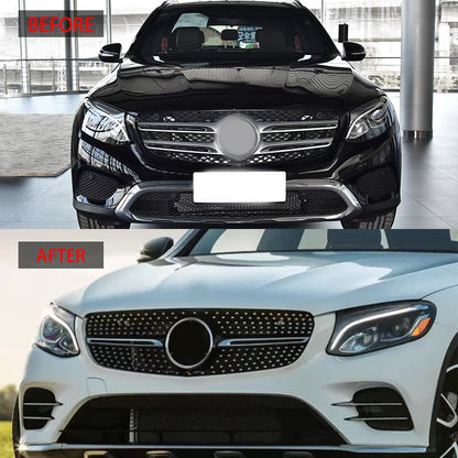 适用于2016-2019款奔驰GLC满天星款中网X253满天星中网原车替换
