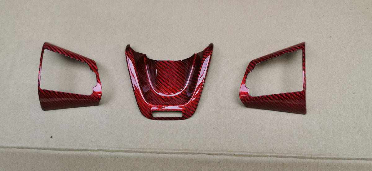 Carbon Fiber Steering Wheel Trim for Kia Stinger