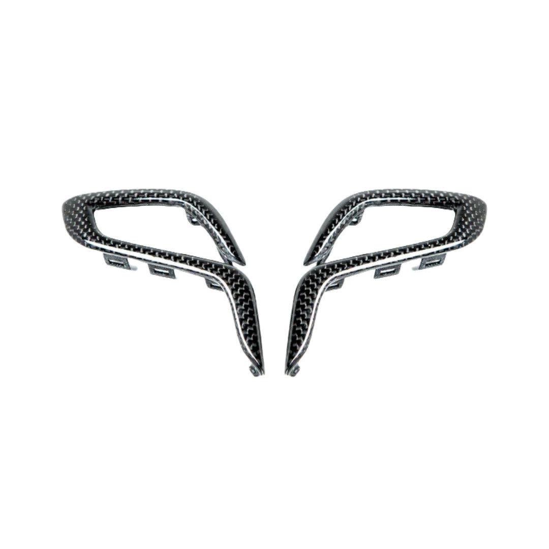 3×3 3K Twill Dry Carbon Fiber Gear Shift Knob Side Trim Cover for BMW F90 M5 F91 F92 F93 M8 F97 X3M F98 X4M F95 X5M F96 X6M | Stick-On
