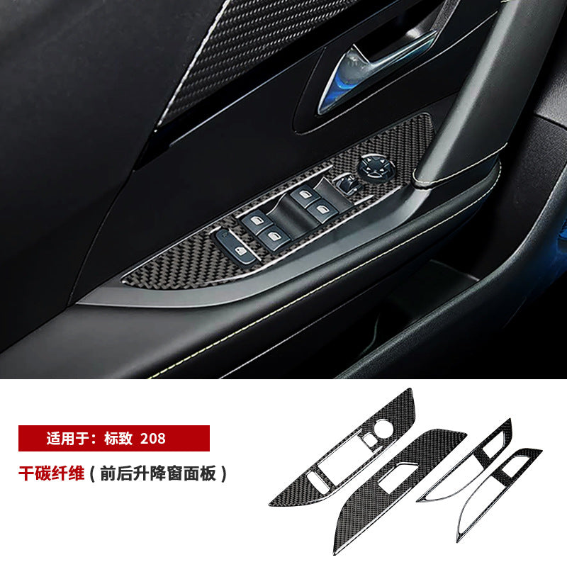 Epoxy Resin Carbon Fiber Steering Wheel Trim for Peugeot 208 / Peugeot