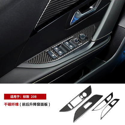 Epoxy Resin Carbon Fiber Steering Wheel Trim for Peugeot 208 / Peugeot