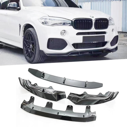 Blacked-Out 4-Section Front Lip Spoiler for BMW X5 F15 (2014 - 2018)