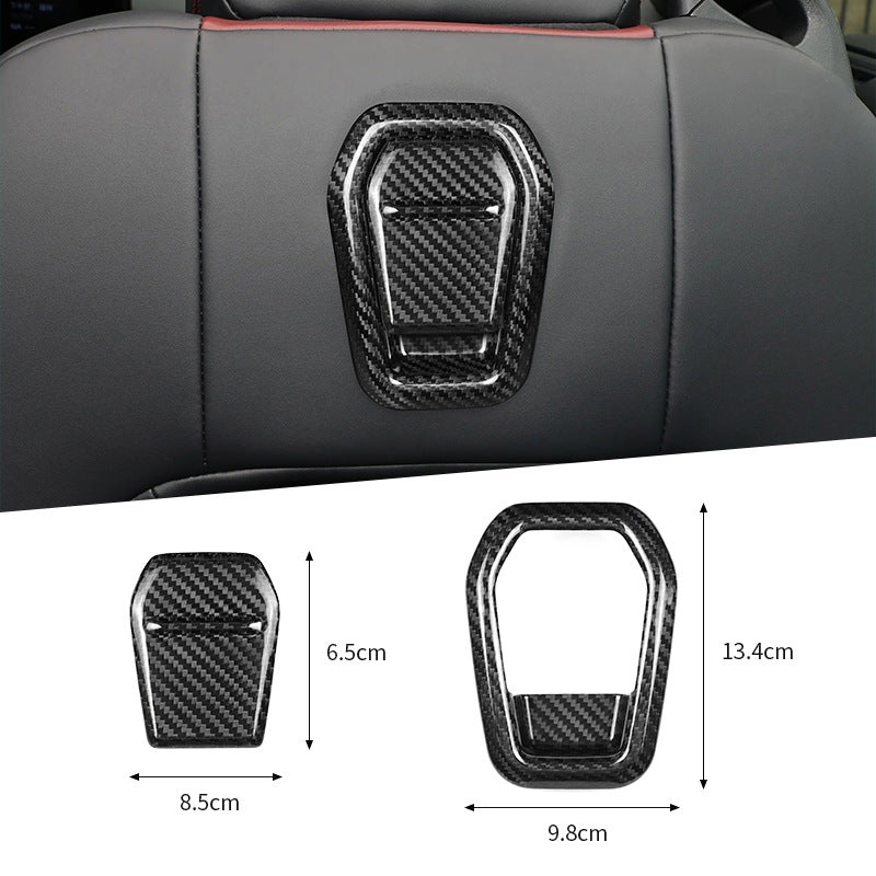 Real Carbon Fiber Seat Release Handle Trim for Ford Mustang (2024)