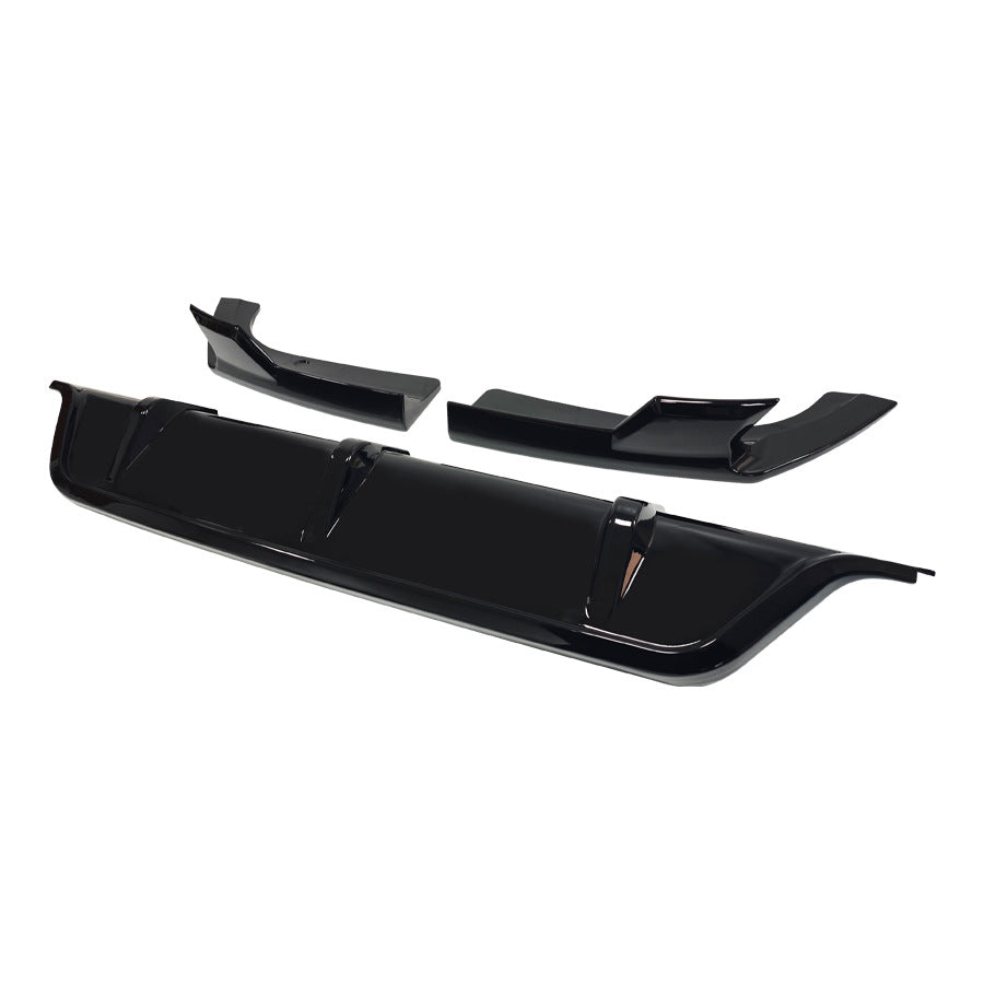 Blacked-Out 3-Section Rear Diffuser Lip for BMW X6 G06 (2020 - 2026), Glossy Black