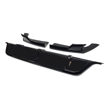 Blacked-Out 3-Section Rear Diffuser Lip for BMW X6 G06 (2020 - 2026), Glossy Black
