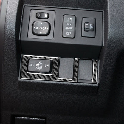 Prepreg Dry Carbon 3*3 3K Real Carbon Fiber Interior Headlight Switch Ring Trim for Toyota Tundra XK50 Facelift (2014-2021)
