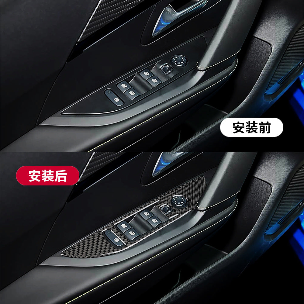 Epoxy Resin Carbon Fiber Steering Wheel Trim for Peugeot 208 / Peugeot