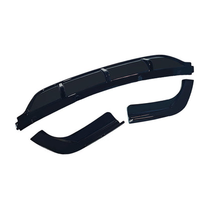 MT Sport Blacked-Out Rear Diffuser Lip for BMW X6 F16, Glossy Black