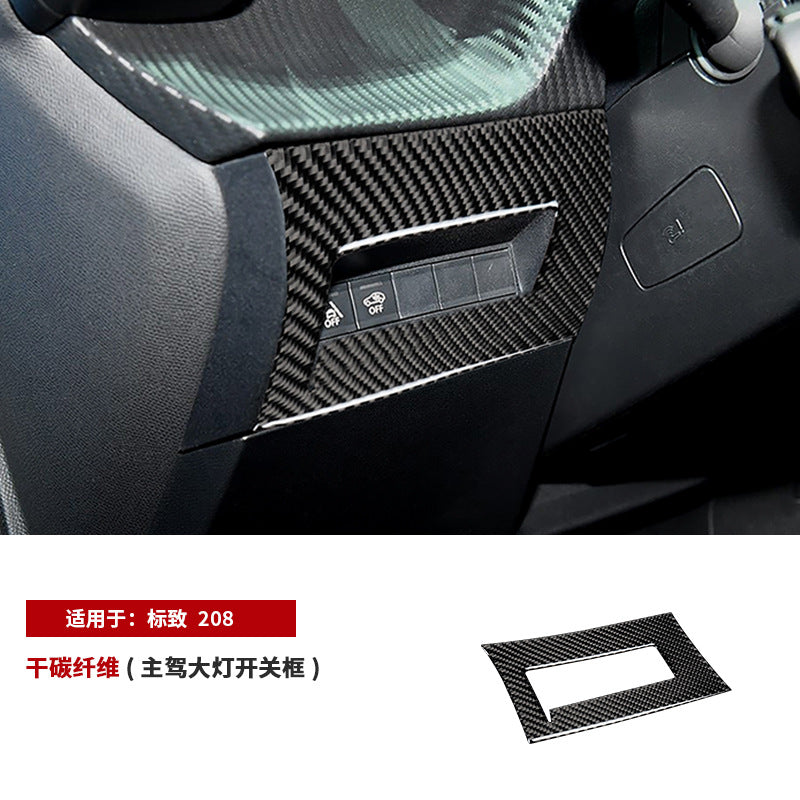 Epoxy Resin Carbon Fiber Steering Wheel Trim for Peugeot 208 / Peugeot