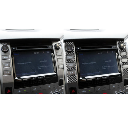 Carbon Fiber Interior Center Console Volume Switch Overlay for Toyota Tundra XK50 Facelifted (2014-2021)
