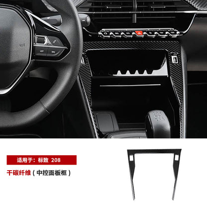Epoxy Resin Carbon Fiber Steering Wheel Trim for Peugeot 208 / Peugeot
