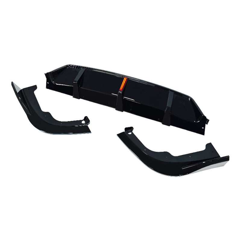 Blacked-Out Illuminated Rear Diffuser Lip for BMW X5 G05 (2020 - 2026), Glossy Black