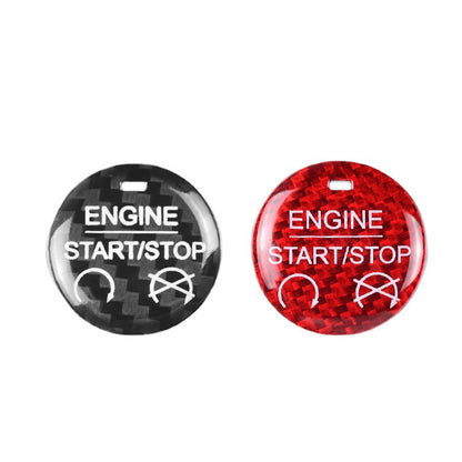 Carbon Fiber Push-Start Button Trim for Ford Mustang
