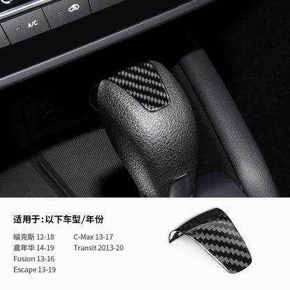 Real Carbon Fiber Gear Shift Knob Top Cover for Ford
