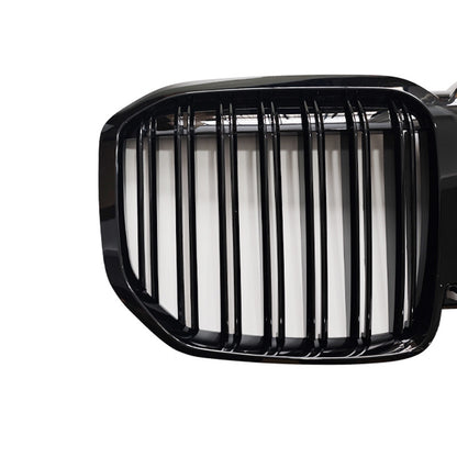 Double-Slat Front Grille for BMW X7 G07 (2020 - 2022), Glossy Black