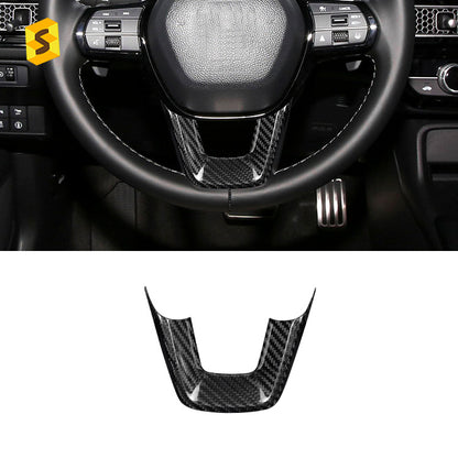 Carbon Fiber Steering Wheel U-Shape Lower Trim for Honda Civic 11th Gen (2022+)