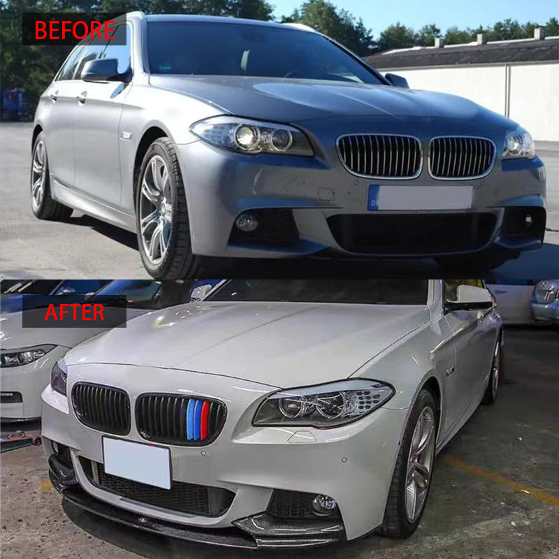 MT Sport One-Piece Front Lip Spoiler for BMW 5 Series F10 (2011 - 2016), Glossy Black