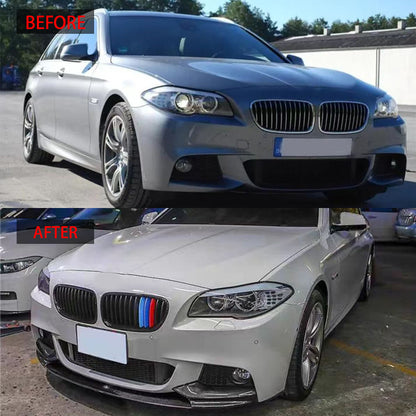 MT Sport One-Piece Front Lip Spoiler for BMW 5 Series F10 (2011 - 2016), Glossy Black