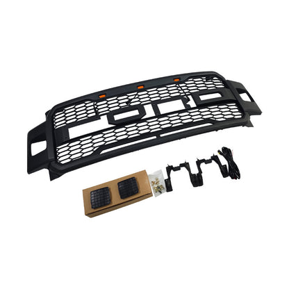 适用于2017-2020款福特F250改装猛禽款中网进气格栅ABS替换安装