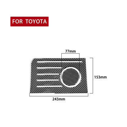 Prepreg Dry Carbon 3*3 3K Real Carbon Fiber Interior Center Console Storage Box Mat for Toyota Tundra XK50 Facelift (2014-2021)