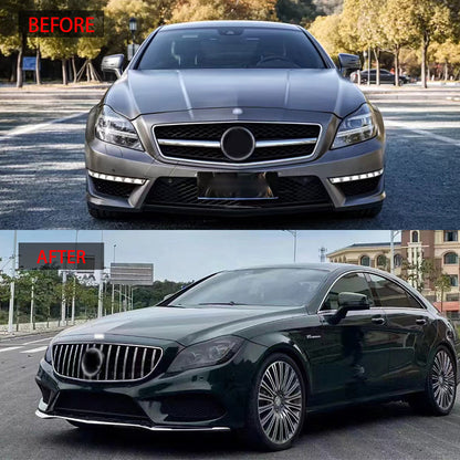 适用于2012-2014款W218真CLS63款GT竖条款中网ABS材质替换安装
