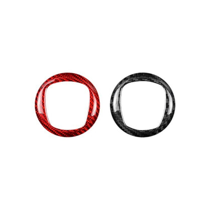 Real Dry Carbon Fiber Steering Wheel Emblem Trim for Fiat