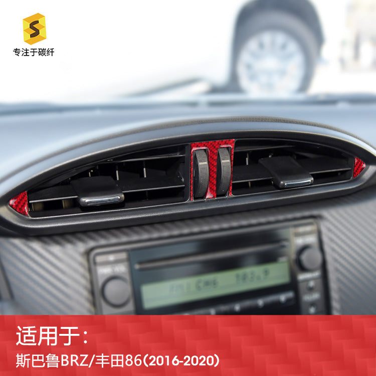 Epoxy Resin Carbon Fiber Air Vent Trim for Subaru BRZ