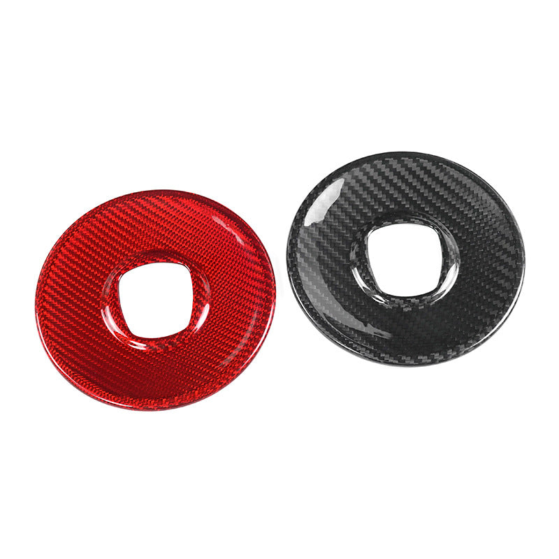 Real Carbon Fiber Steering Wheel Trim for Fiat 500 (2008+)