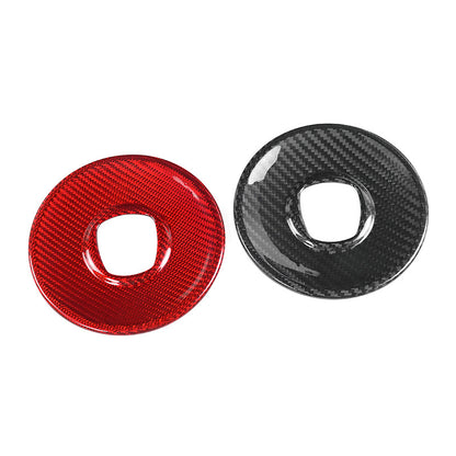 Real Carbon Fiber Steering Wheel Trim for Fiat 500 (2008+)