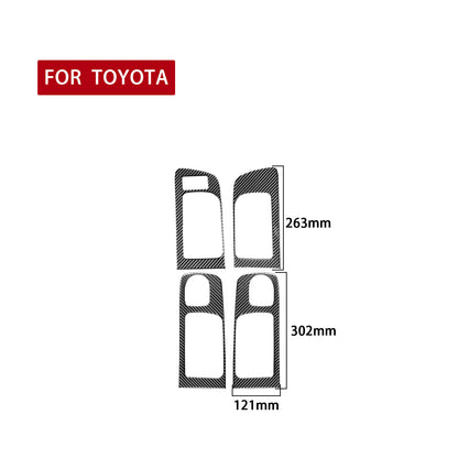 4PCS Prepreg Dry Carbon 3*3 3K Real Carbon Fiber Interior Door Handle Cover Trim for Toyota Tundra XK50 Facelift (2014-2021)