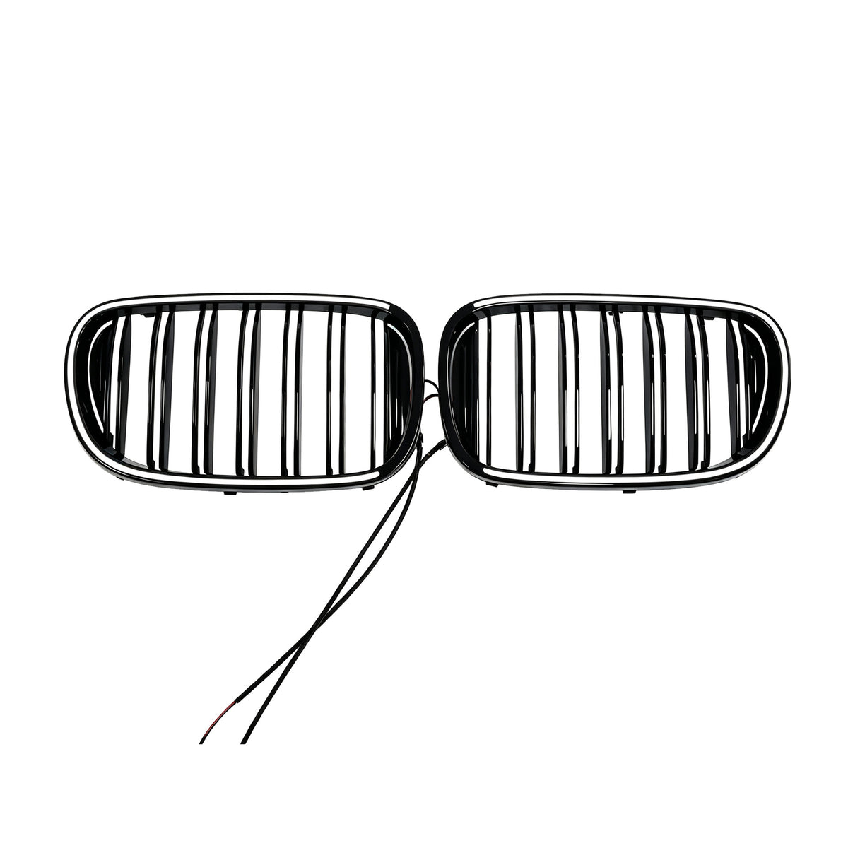 Double-Slat Front Grille for BMW 7 Series G11 G12 (2015 - 2018), Glossy Black