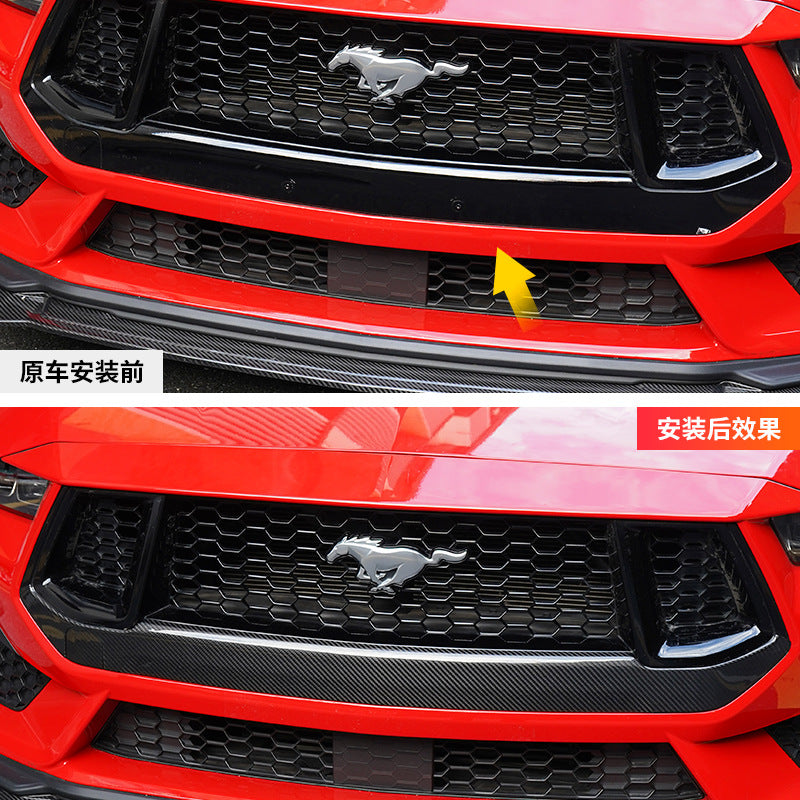 Real Carbon Fiber Front Grille Lower Trim for Ford / Ford Mustang (2024)