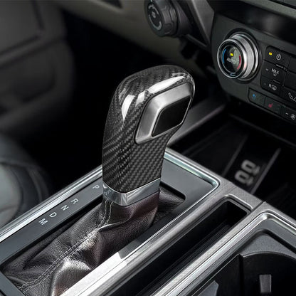Real Carbon Fiber Gear Shift Knob Cover for Ford F-150