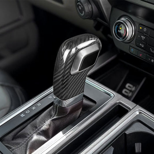 Real Carbon Fiber Gear Shift Knob Cover for Ford F-150 (alternate view 3)