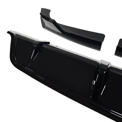 Blacked-Out 3-Section Rear Diffuser Lip for BMW X6 G06 (2020 - 2026), Glossy Black
