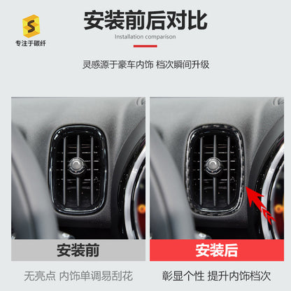 Epoxy Resin Carbon Fiber Air Vent Trim for MINI / MINI Countryman F60