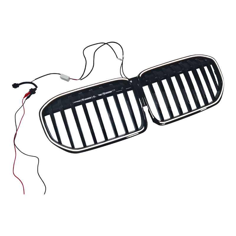 LED Illuminated Single-Slat Front Grille for BMW 7 Series G12 (2019 - 2022), Glossy Black