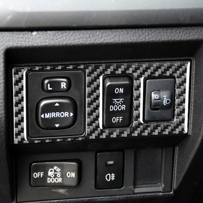 Prepreg Dry Carbon 3*3 3K Carbon Fiber Interior Mirror Control Switch Cover Trim for Toyota Tundra XK50 Facelift (2014-2021)